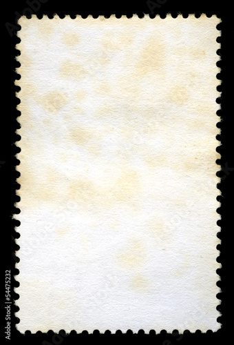 Isolated Blank Postage Stamp