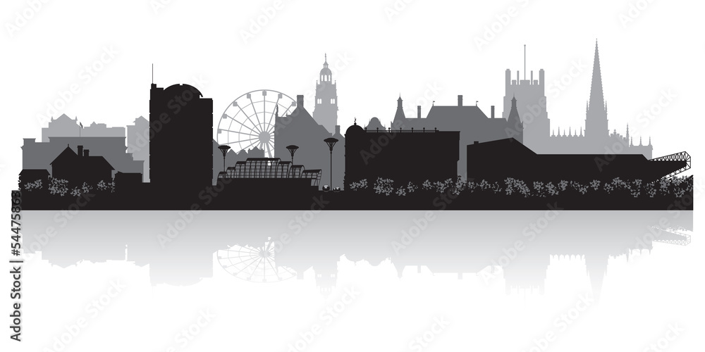 Sheffield city skyline silhouette