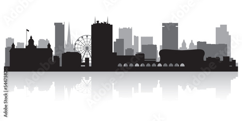 Birmingham city skyline silhouette photo