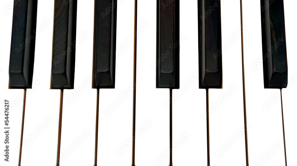 Naklejka premium Piano keys viewed from above