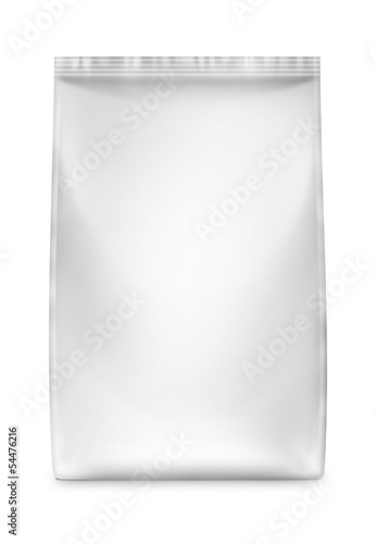 Snack package frontally soldering white color