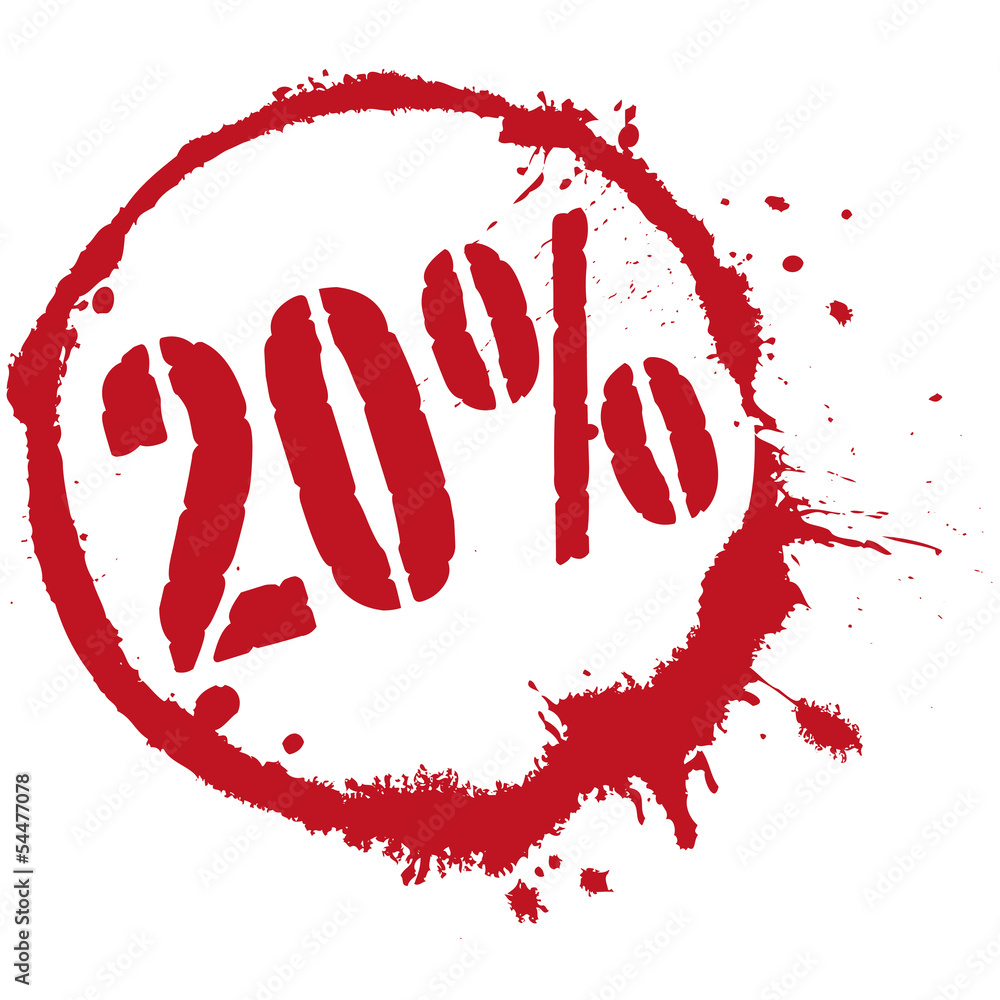20 20 Prozent Sale Reduzierung Stock Vector Adobe Stock