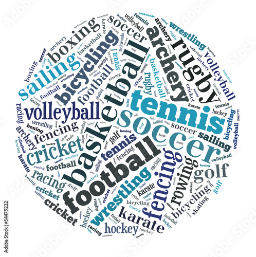 Sports word cloud