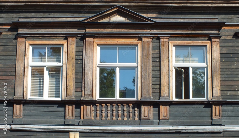 Detail of wooden architecture (Riga, Latvia)