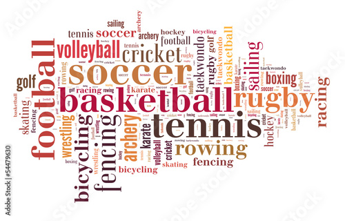 Sports word cloud