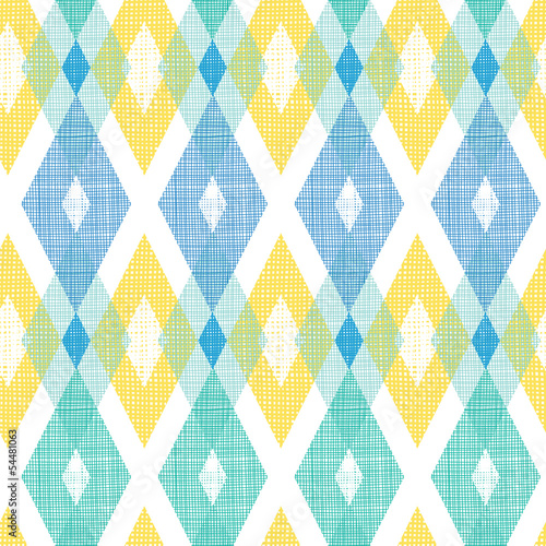Vector colorful fabric ikat diamond seamless pattern background