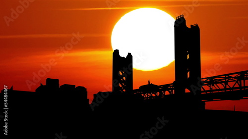 California Sacramento Tower Bridge sunrise