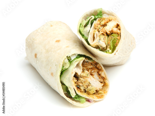 Obraz na płótnie Chicken Tikka Wrap Sandwich
