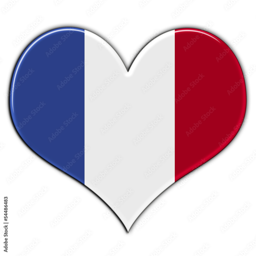 Coração com a bandeira da França