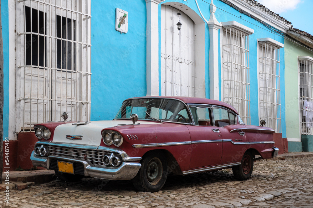 old car on street in Cuba