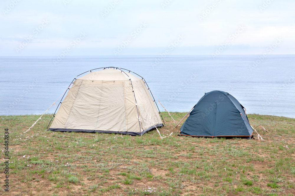 camping on the beach