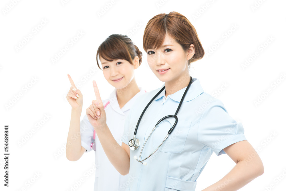 Beautiful asian hospital staff isolated on white backgroound Beautiful asian hospital staff isolated on white backgroound