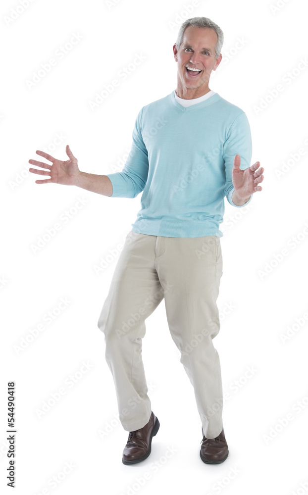 Portrait Of Surprised Mature Man Gesturing Portrait Of Surprised Mature Man Gesturing