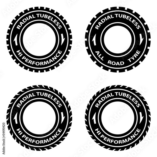 vector radial tubeless hi performance tyre symbols