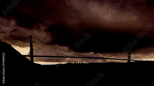 San Francisco Golden Gate storm coming