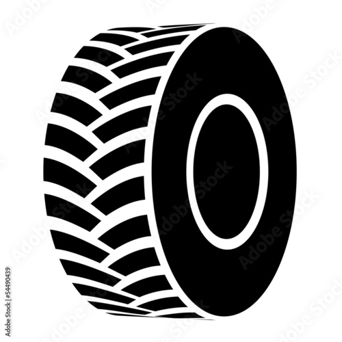 vector black tractor tyre symbol
