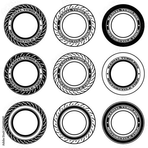 vector radial tubeless motorcycle tyre symbols
