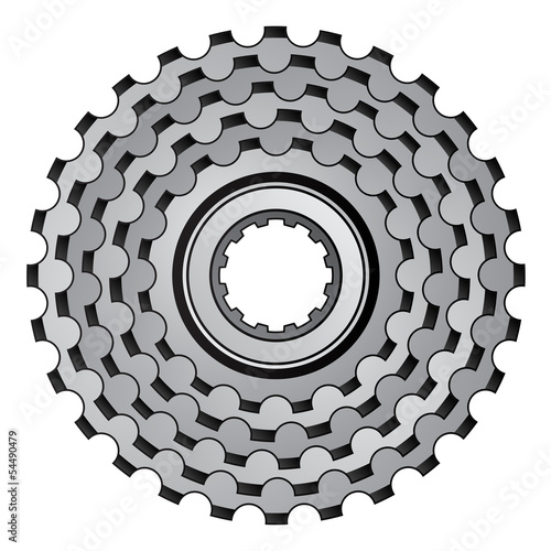 vector bicycle gear cogwheel sprocket icon