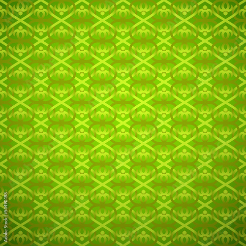 Seamless floral pattern, green and summer seasonal