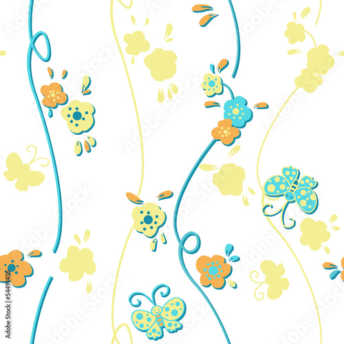 Vivid repeating floral