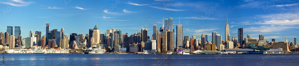 Naklejka premium Panorama panoramę Manhattanu, Nowy Jork