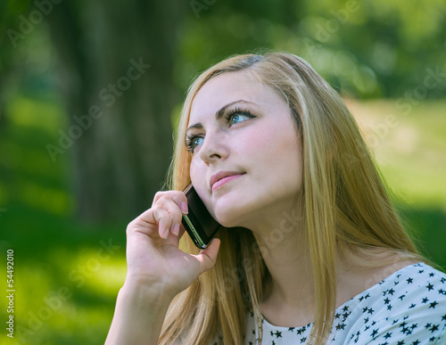 woman talking on phone