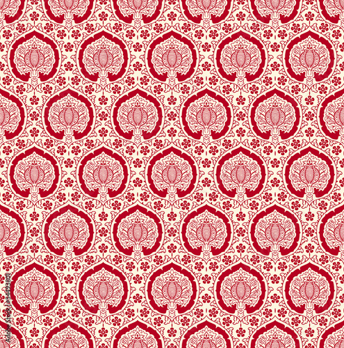 The vintage seamless pattern, the stylized pomegranate