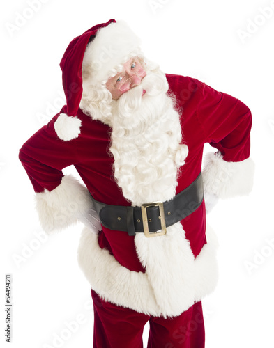 Angry Santa Claus Standing With Hands On Hips