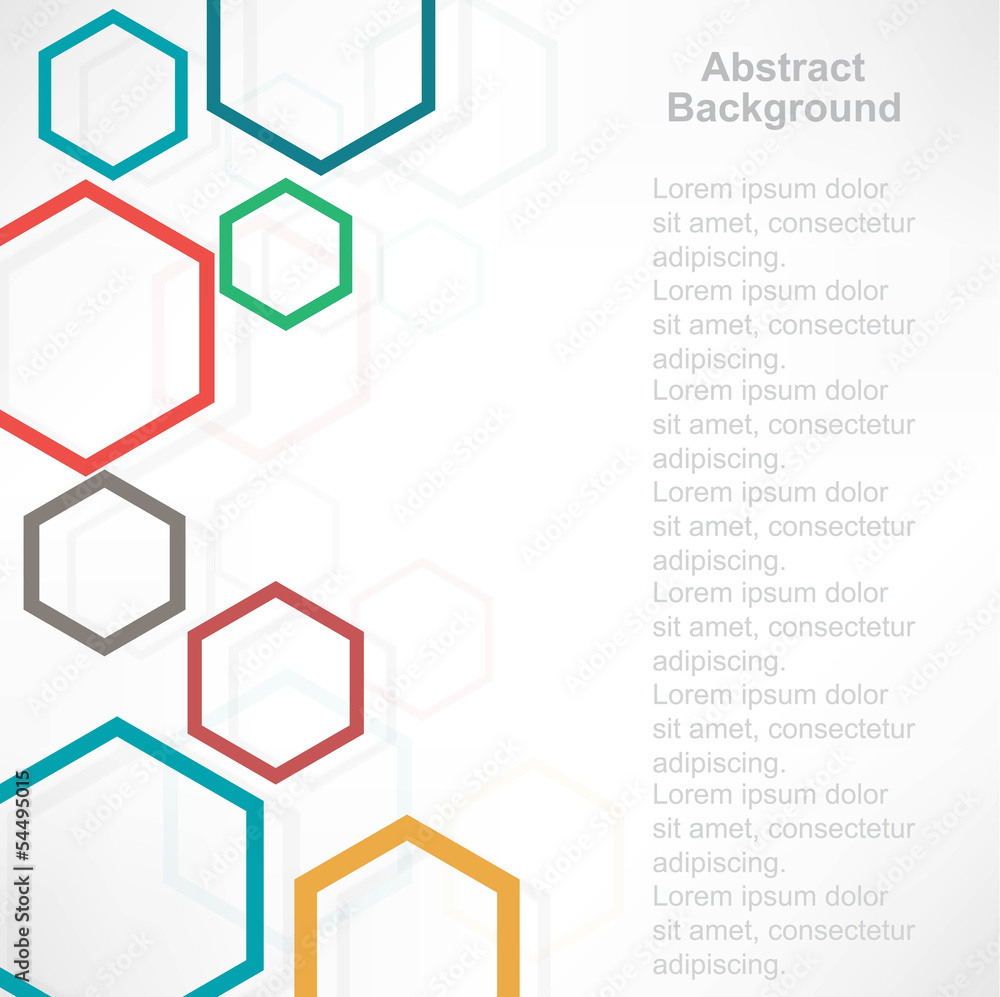 Fototapeta premium Background with hexagons