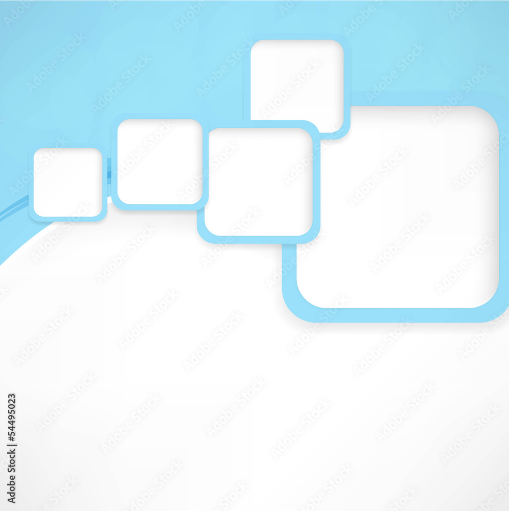 Abstract wavy background with blue squares Abstract wavy background with blue squares