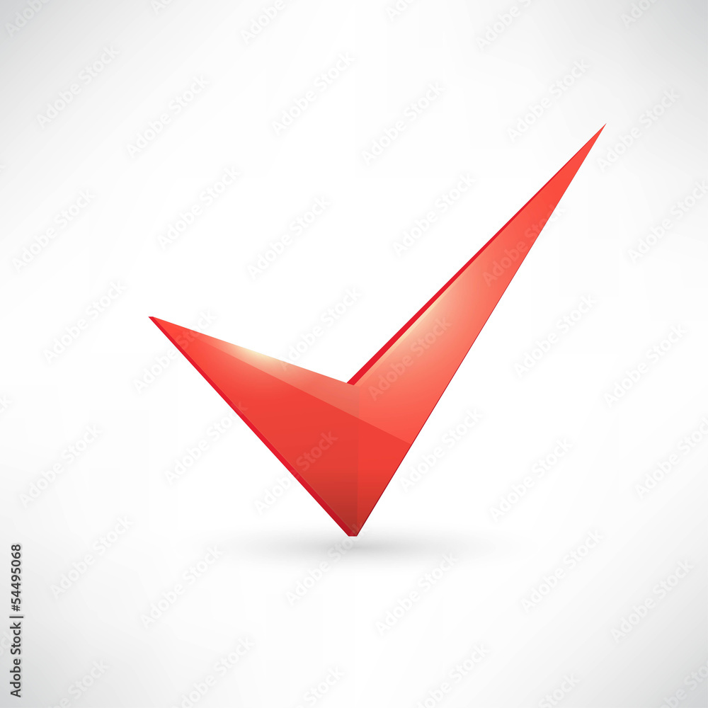 Isolated red check mark Isolated red check mark