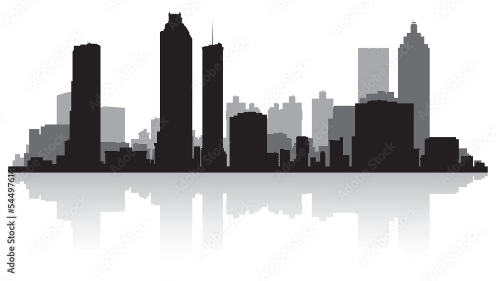 Atlanta city skyline silhouette