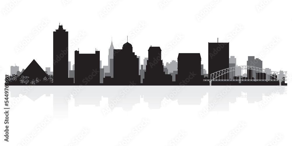 Memphis city skyline silhouette