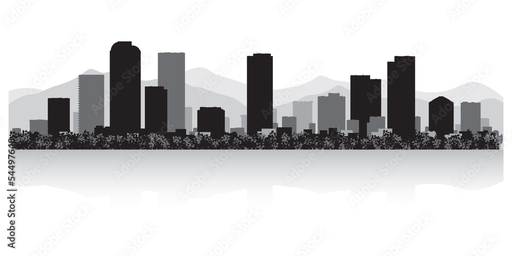 Denver city skyline silhouette
