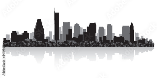 Boston city skyline silhouette © yurkaimmortal