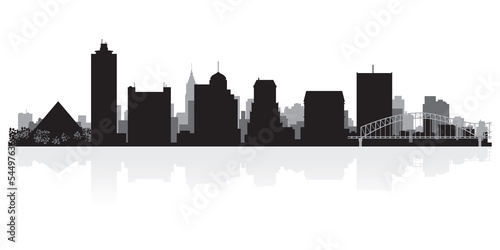 Memphis city skyline silhouette