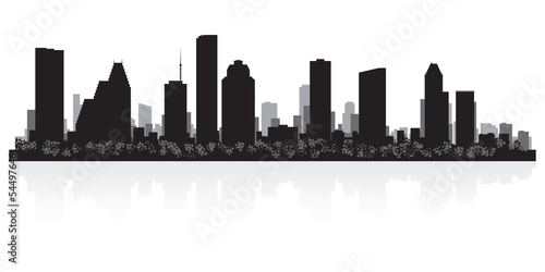 Houston city skyline silhouette