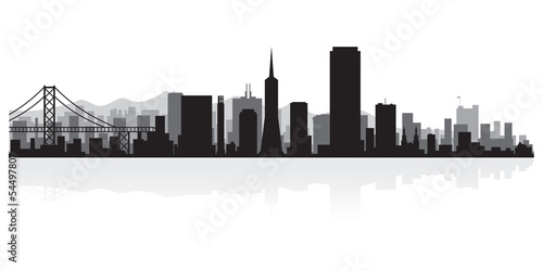 San Francisco city skyline silhouette