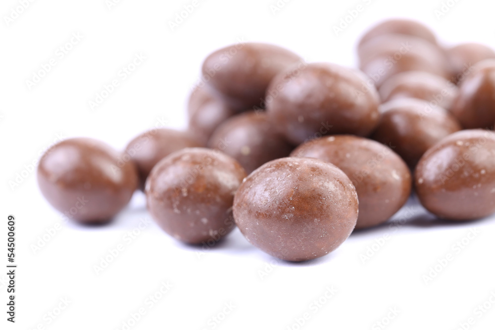 Brown dragee, in chocolate covered. Brown dragee, in chocolate covered.