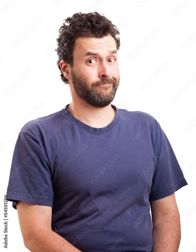 Fototapeta premium Portrait of bearded European man