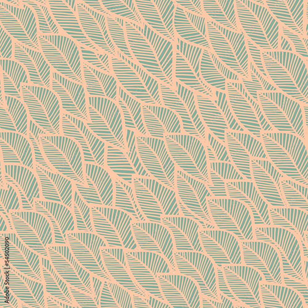 Vector Seamless winter texture with leaf in blue theme Vector Seamless winter texture with leaf in blue theme