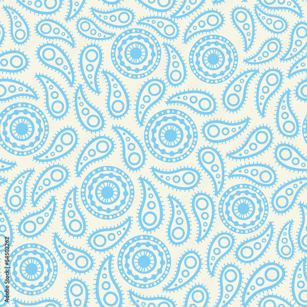 Seamless paisley pattern. Seamless paisley pattern.