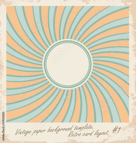 Vector card illustration with sun design template