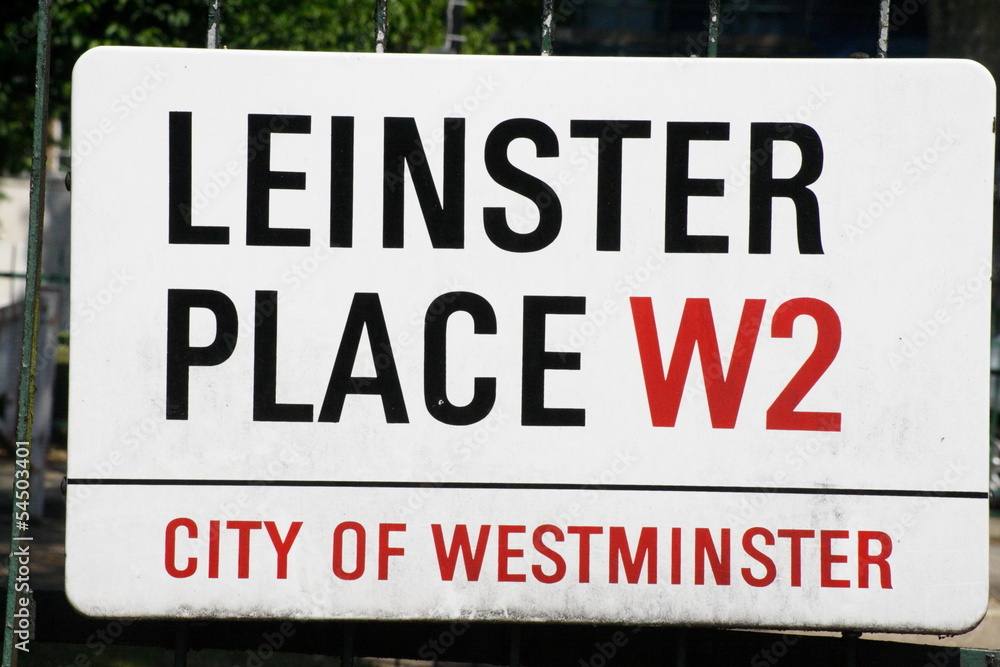 Leinster Place Street Sign Leinster Place Street Sign