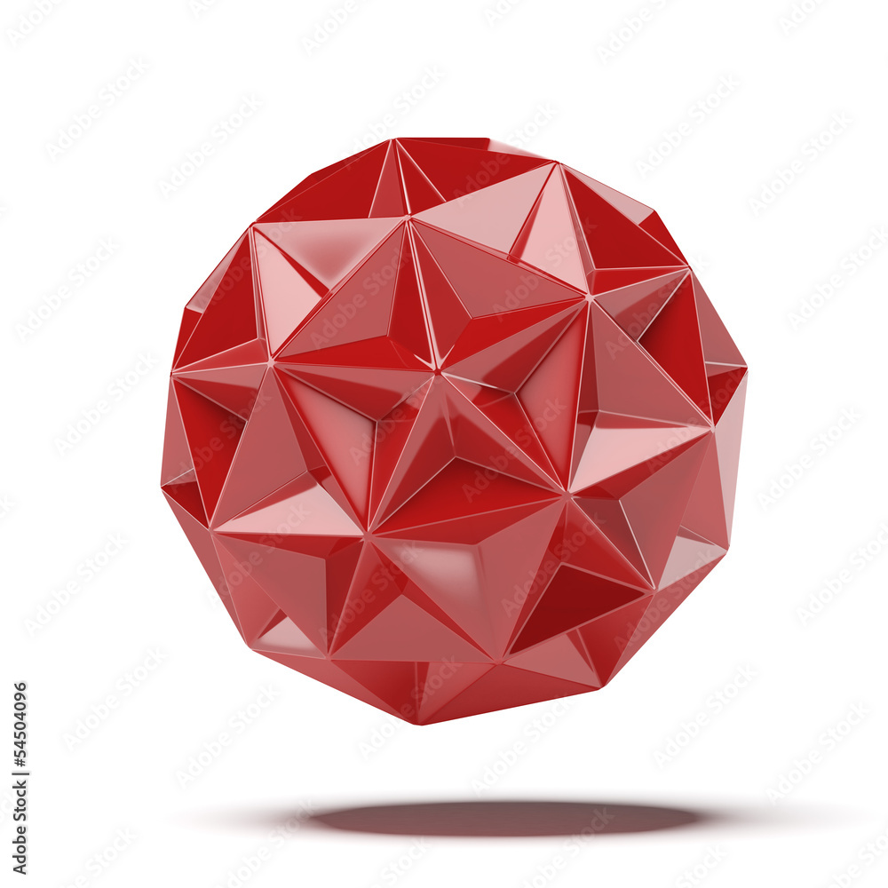 Abstract red geosphere Abstract red geosphere