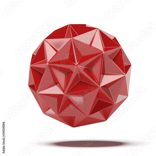 Abstract red geosphere