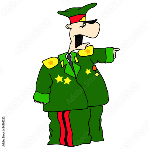 caricature of general in uniform for the vector