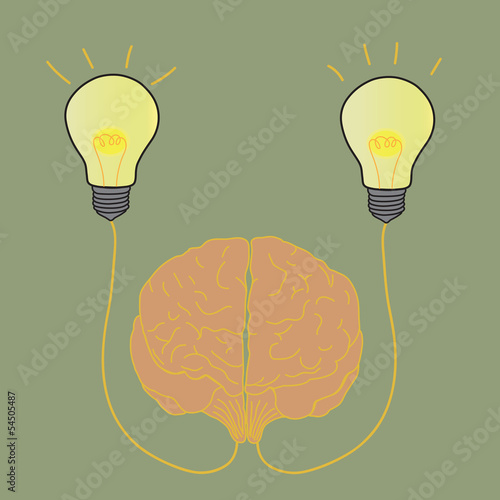 Lightbulb Brain Idea