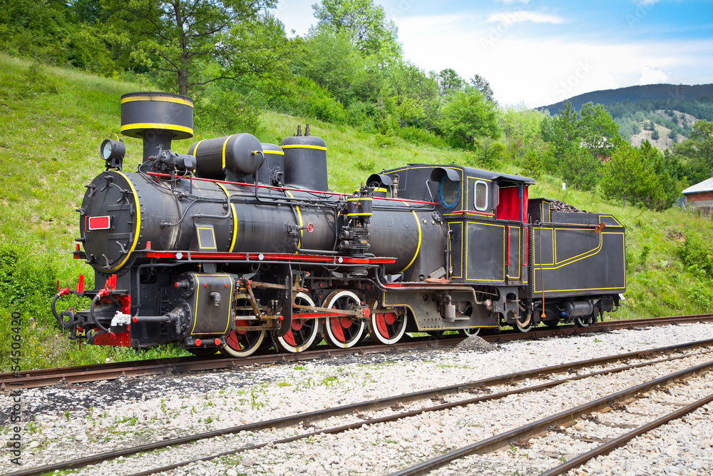 The locomotive of Shargan Eight railway in Mokra Gora village, The locomotive of Shargan Eight railway in Mokra Gora village,