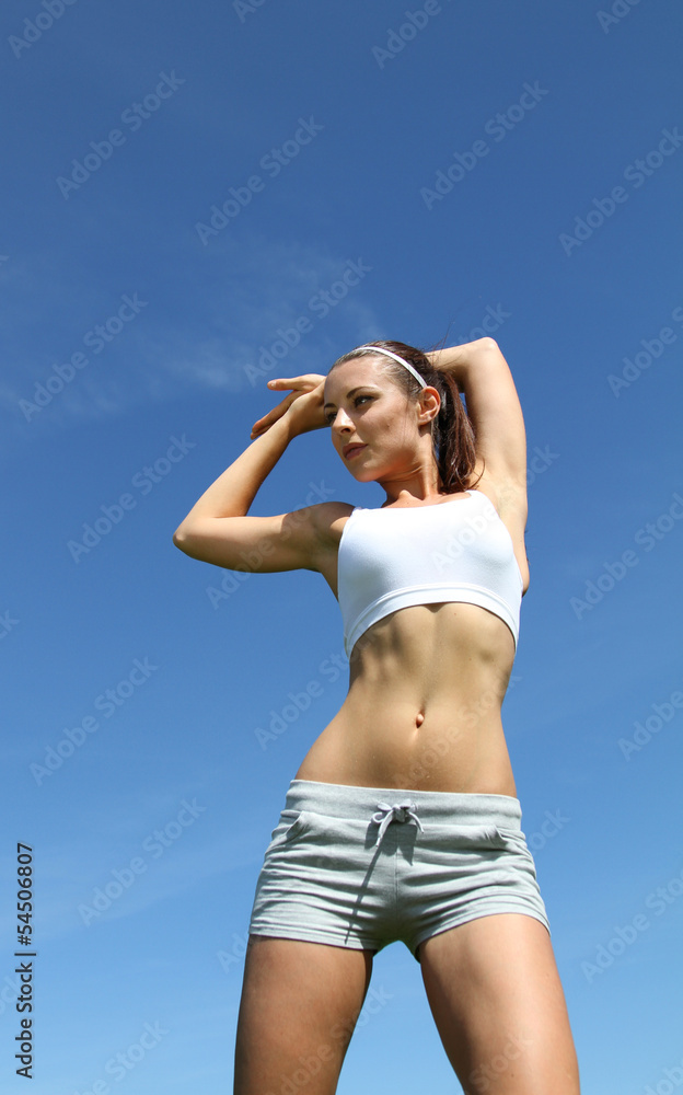 Sportliche junge Frau Sportliche junge Frau